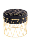 Hocker Cleopatra 225 Grau / Gold