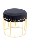 Hocker Cleopatra 425 Grau / Gold