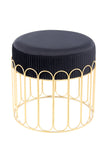 Hocker Cleopatra 425 Grau / Gold