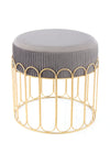 Hocker Cleopatra 425 Grau / Gold