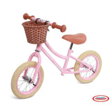 FUNBEE Laufrad 12 P'tite Kinderwagen mit Korb - puderrosa