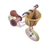 FUNBEE Laufrad 12 P'tite Kinderwagen mit Korb - puderrosa