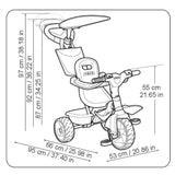 FEBER Trike Baby Plus Musik Rose Evolutive Dreirad
