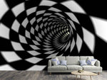 Fototapete Abstrakter Tunnel Black & White