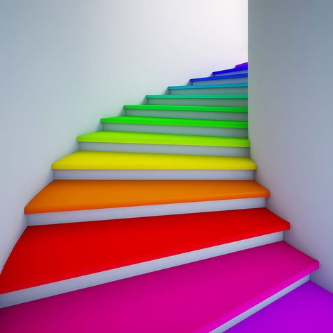 Fototapete Bunte Treppe