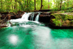 Fototapete Der Fluss am Wasserfall