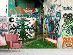 Fototapete Graffiti im Hinterhof