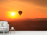 Fototapete Heissluftballon bei Sonnenuntergang