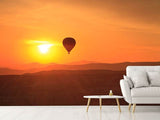 Fototapete Heissluftballon bei Sonnenuntergang