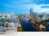 Fototapete Skyline Bangkok in der Abenddämmerung