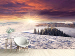 Fototapete Sonnenaufgang Winterlandschaft