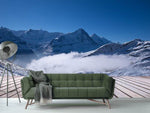 Fototapete Sonnenterrasse in den Schweizer Alpen