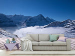 Fototapete Sonnenterrasse in den Schweizer Alpen