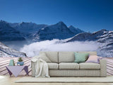 Fototapete Sonnenterrasse in den Schweizer Alpen