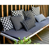 JARDIN PRIVE Dekoratives Kissen Fjord Schwarz - 50x30 cm