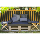 JARDIN PRIVE Dekoratives Kissen Fjord Schwarz - 50x30 cm
