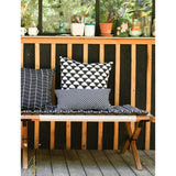 JARDIN PRIVE Dekoratives Kissen Fjord Schwarz - 50x30 cm
