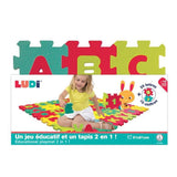 LUDI - Buchstaben und Zahlen Bodenmatte - ab 10 Monaten - Riesenpuzzle