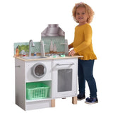 KidKraft - 10230 - Holzküche & Waschküche verquirlen und waschen
