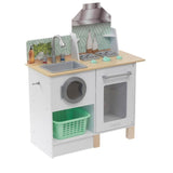 KidKraft - 10230 - Holzküche & Waschküche verquirlen und waschen