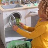 KidKraft - 10230 - Holzküche & Waschküche verquirlen und waschen