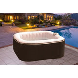 SUN SPA Laminiertes quadratisches aufblasbares Spa 4 Personen - 1,57 x 0,67 m