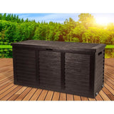 TOOD Aufbewahrungskoffer aus Harz - 306 L - 119x52x58 cm - Anthrazitbraun