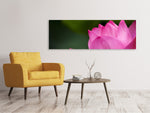 Leinwandbild Panorama Marko Lotus in pink