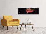 Leinwandbild Panorama Fleisch in der Pfanne