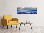 Leinwandbild Panorama Der Lavendel und das Meer