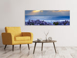 Leinwandbild Panorama Der Lavendel und das Meer