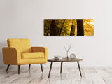 Leinwandbild Panorama Herbstlaub