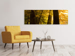 Leinwandbild Panorama Herbstlaub