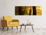 Leinwandbild Panorama Herbstlaub