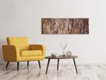 Leinwandbild Panorama Retro-Holz