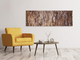 Leinwandbild Panorama Retro-Holz