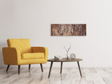Leinwandbild Panorama Retro-Holz