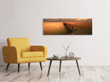 Leinwandbild Panorama Der Steg am Meer