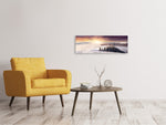 Leinwandbild Panorama Sonnenaufgang Winterlandschaft