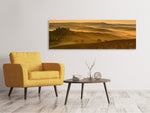 Leinwandbild Panorama Sonnenuntergang im Gebirge