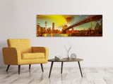 Leinwandbild Panorama Skyline Brooklyn Bridge NY