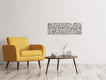 Leinwandbild Panorama Grunge-Stil Mauer