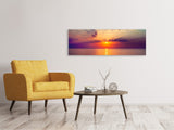 Leinwandbild Panorama Mystischer Sonnenaufgang