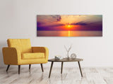 Leinwandbild Panorama Mystischer Sonnenaufgang