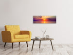 Leinwandbild Panorama Mystischer Sonnenaufgang