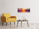 Leinwandbild Panorama Mystischer Sonnenaufgang