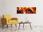 Leinwandbild Panorama Lagerfeuer
