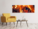 Leinwandbild Panorama Lagerfeuer
