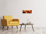 Leinwandbild Panorama Lagerfeuer