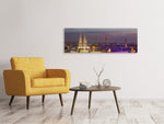 Leinwandbild Panorama Skyline Kölner Dom bei Nacht